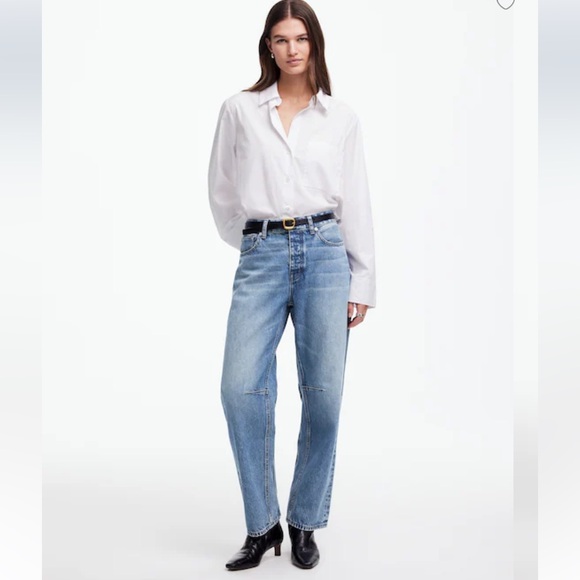 Madewell The Darted Barrel-Leg Jean, size 30 EUC - Picture 2 of 9